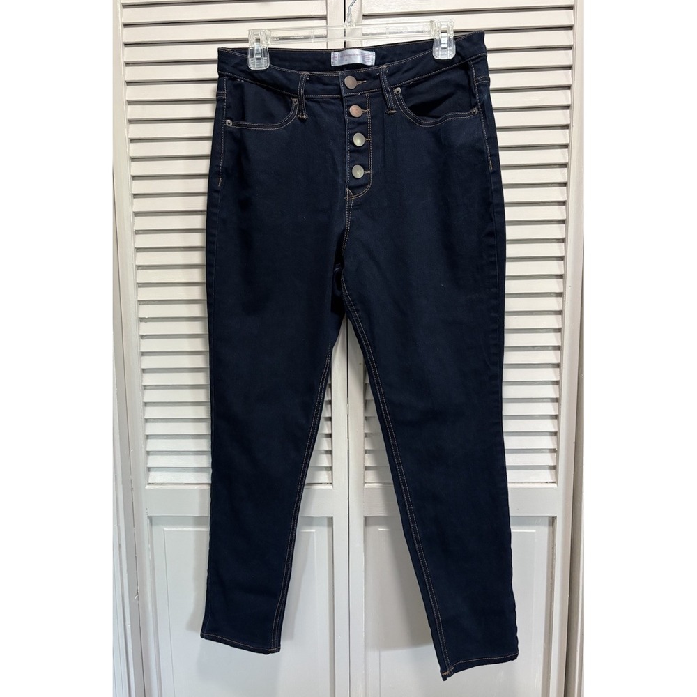 NOBO Dark Wash Skinny High Rise Button Fly Pocket Denim Jeans Size 15
